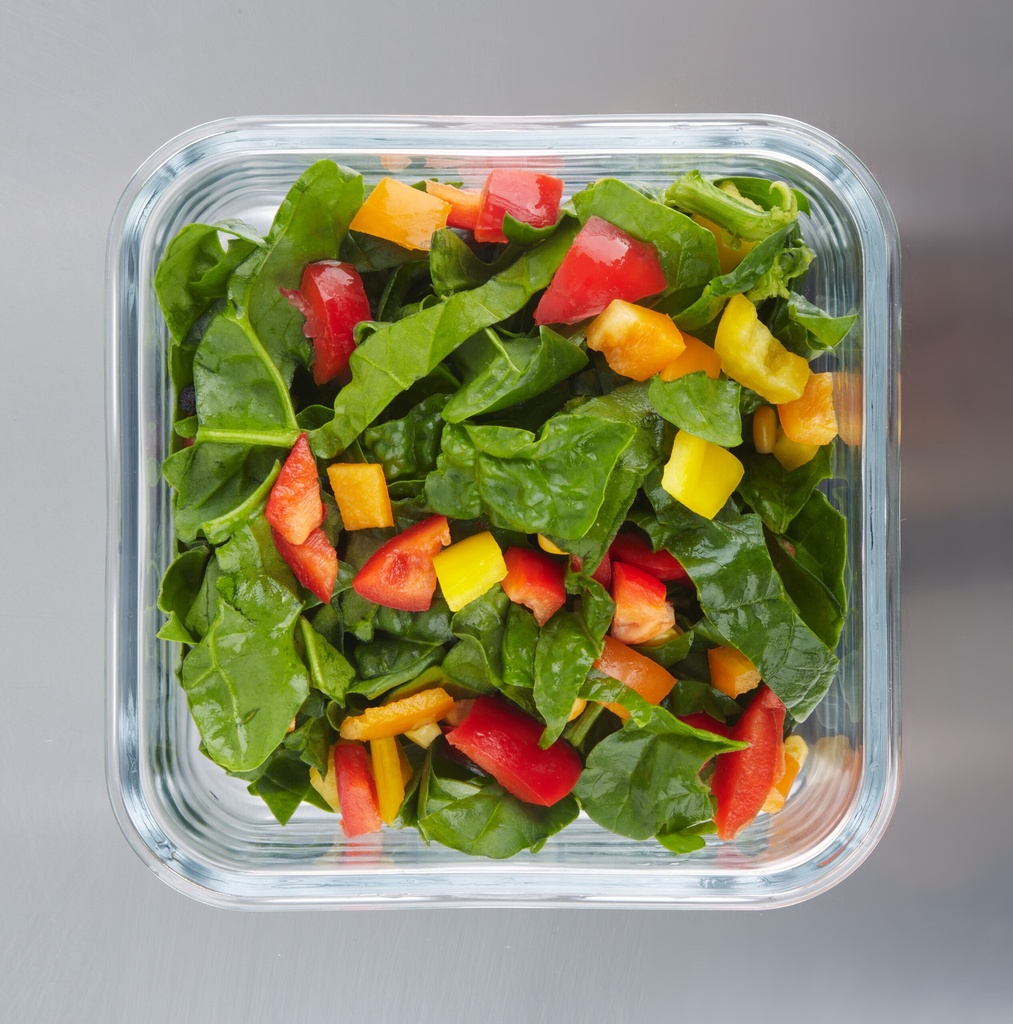 top down photo glasslock spinach