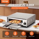 Cuptor Electric de Pizza 12 inch, 1500W, Otel Inoxidabil, Pentru Casa si Comercial