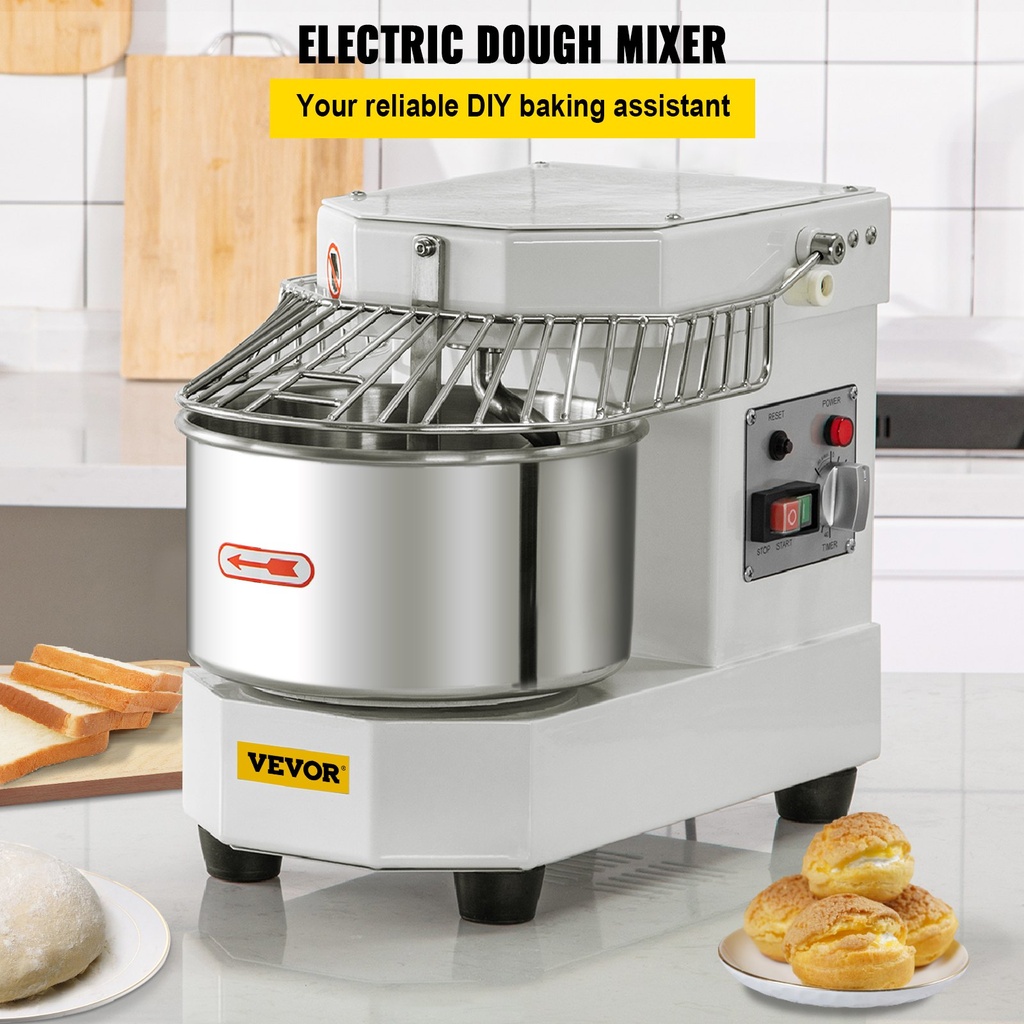Mixer Profesional pentru Aluat cu Bol Inox 8L – VEVOR