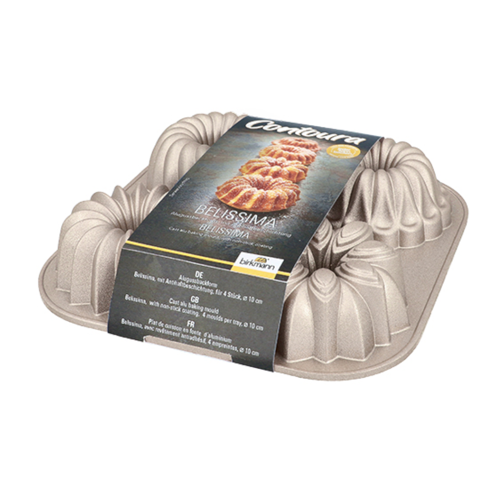 [RBV.0064] Set 4 forme speciale de copt din aluminiu turnat  - Belissima Contoura