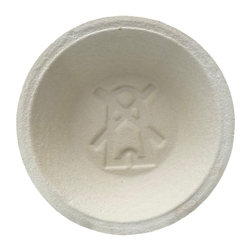 Cos de pulpa lemn pentru dospit, rotund, 1Kg, diametru 26cm, model Moara