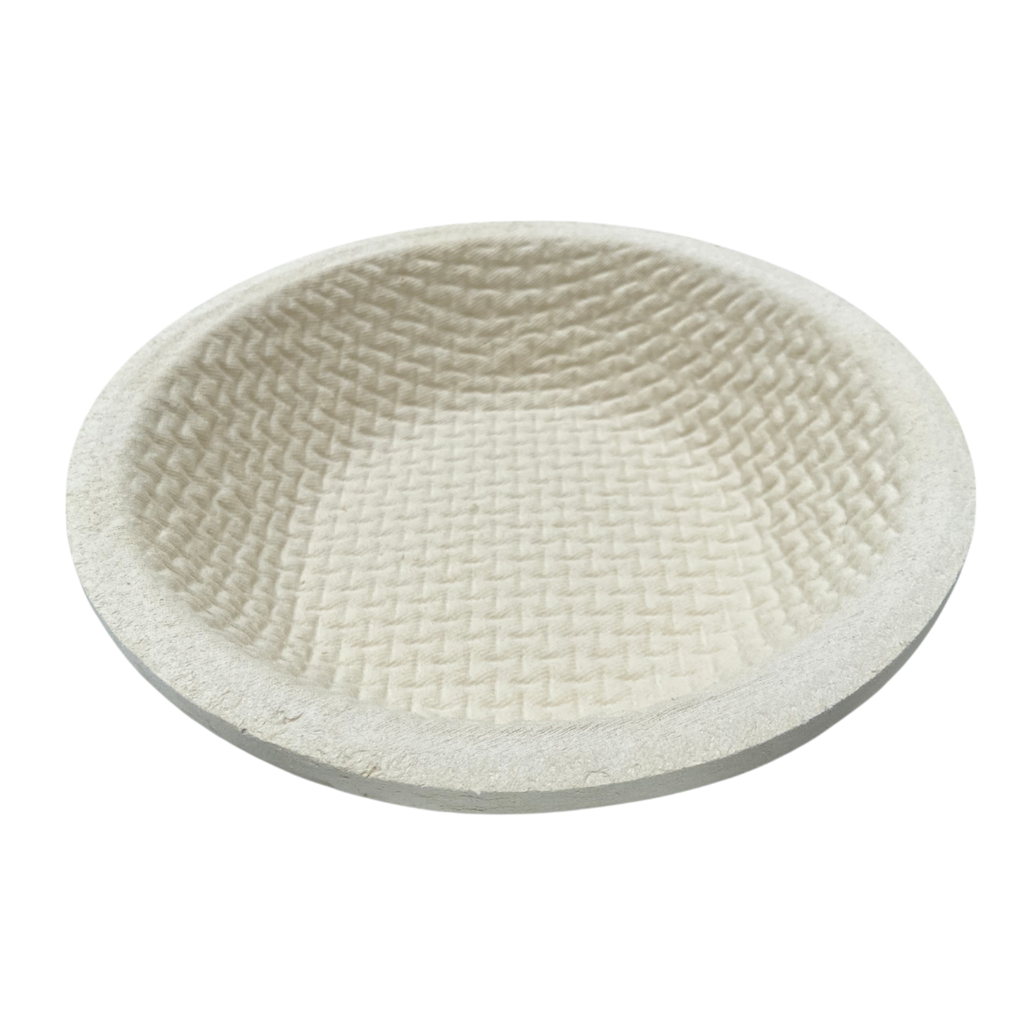 Cos de pulpa lemn pentru dospit, rotund, 1Kg, diametru 26 cm, model wafa