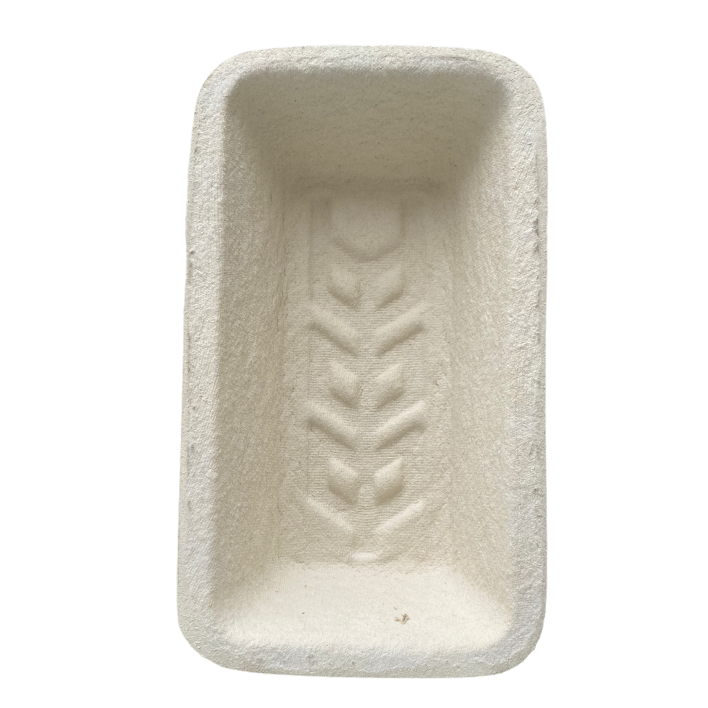 [BPL.0007] Cos de pulpa lemn pentru dospit, dreptunghiular, 0.75Kg, 25x13x7cm, model Spic de Grau