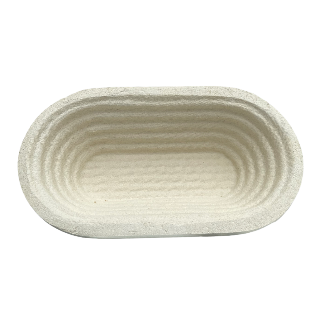 [BPL.0008] Cos de pulpa lemn pentru dospit, oval, 0.75Kg, 23 x 14.5×8 cm, model crestat