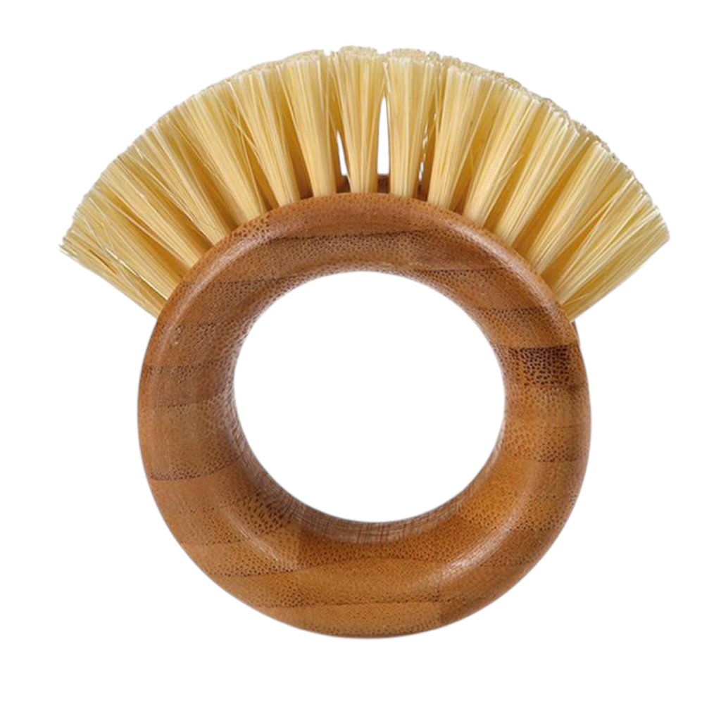 Perie inelara cu peri vegetali de duritate medie cu maner de bambus