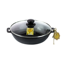 Cratita din fonta 28*6 cm cu capac de sticla