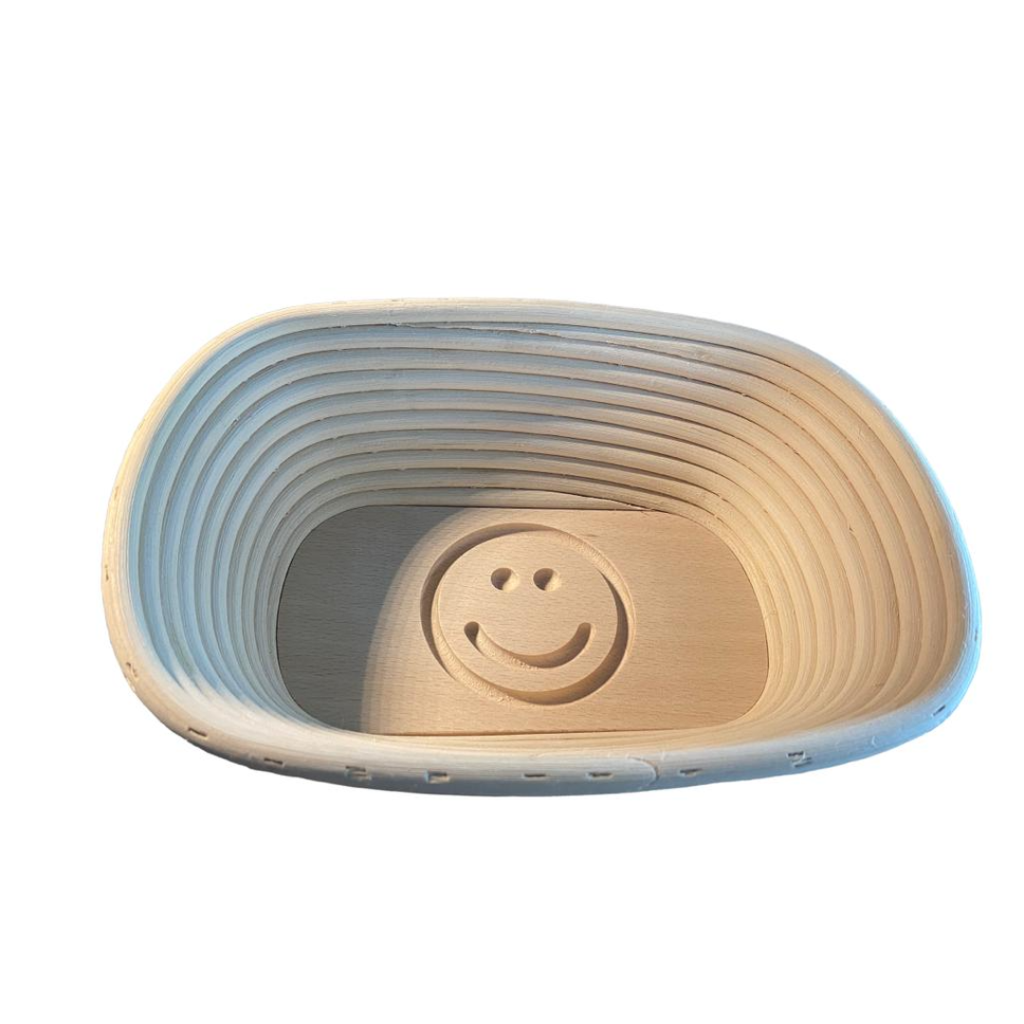 Cos de rachita pentru dospit, oval 220x150x80 mm cu model Smiley Face