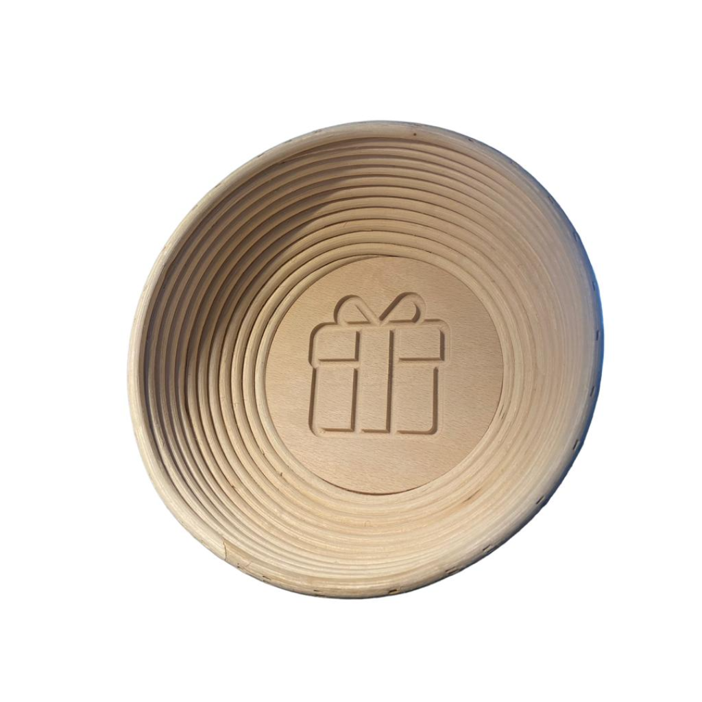 [150110] Cos de rachita pentru dospit, rotund 220x90 mm  cu model Gift