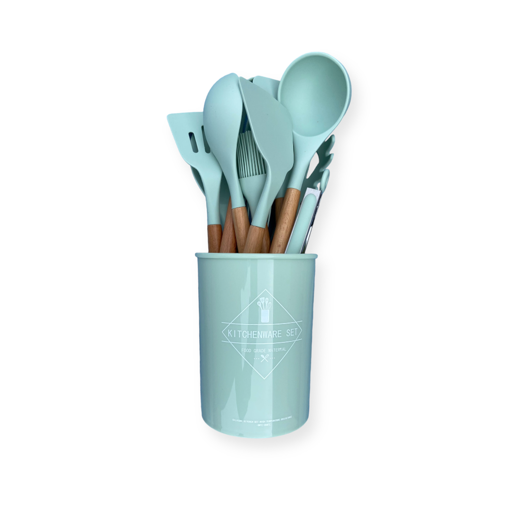 Set de 12 ustensile de bucatarie Baker's Shop - Light green