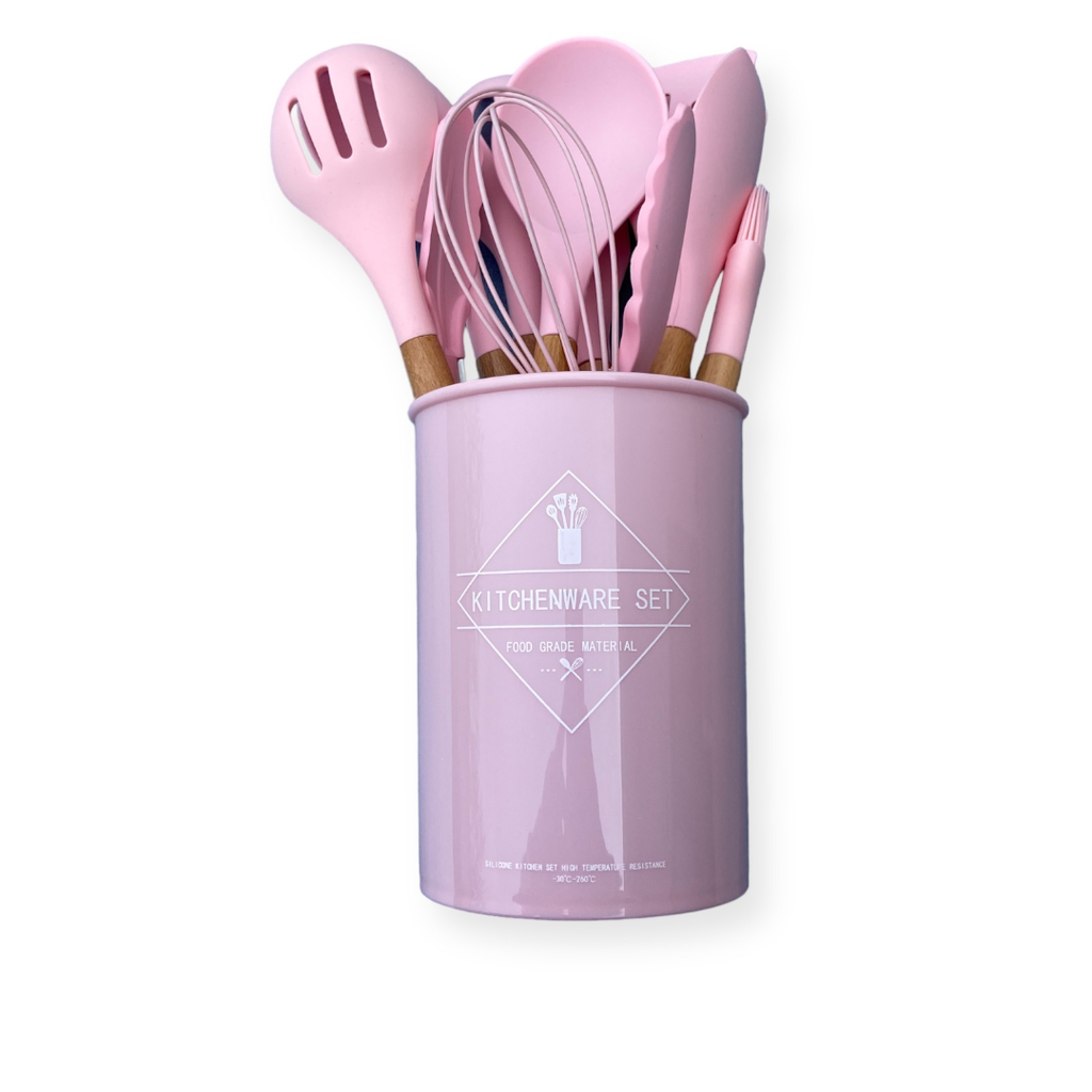 Set de 12 ustensile de bucatarie Baker's Shop - Pink