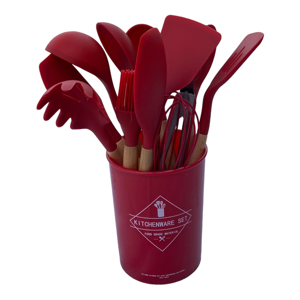 [BSH.0094] Set de 12 ustensile de bucatarie Baker's Shop - Red