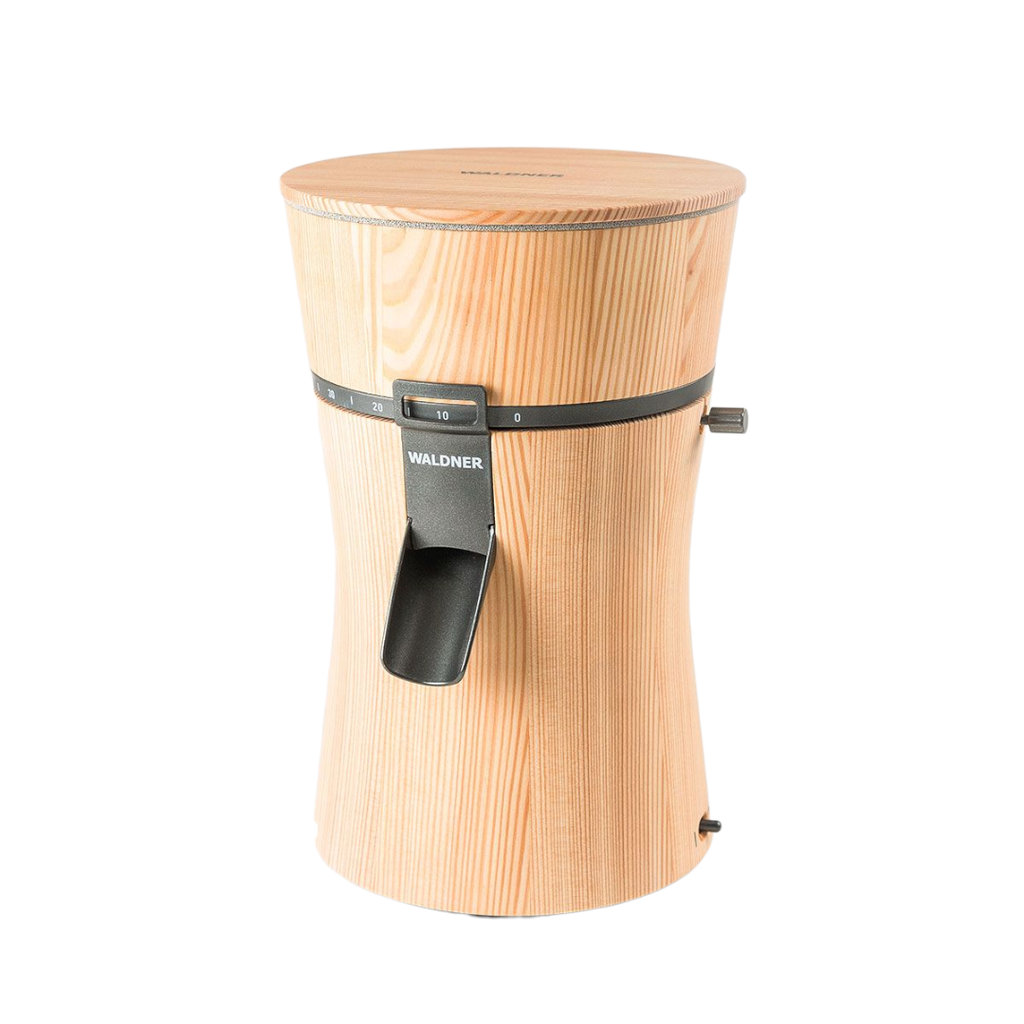 Moara de Bucatarie cu piatra WALDNER Mona, lemn de pin,120 gr/min, 400W.