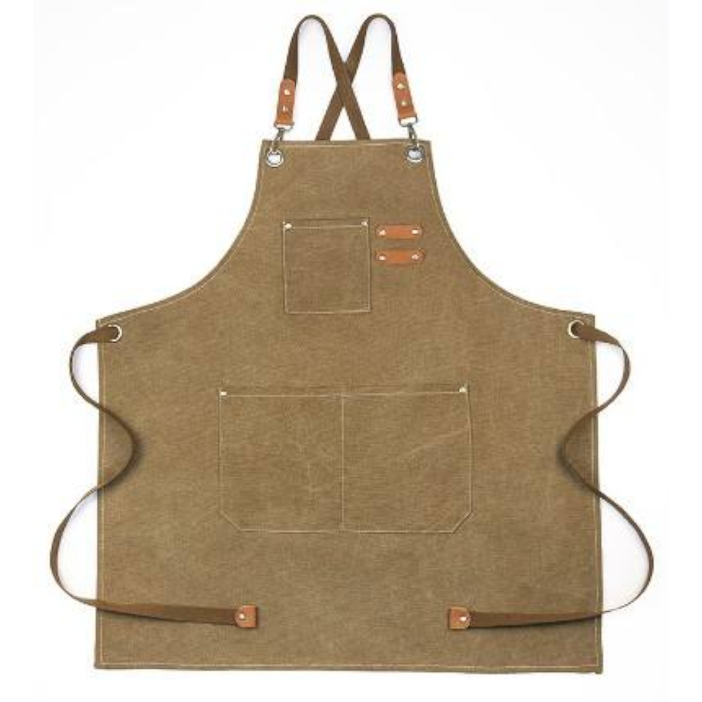 [BSH.0126] Apron (sort) din denim, 68.5x76 cm, Baker's Shop, maro