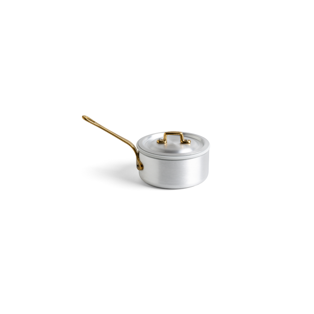 [MAR.MINI.0002] Set de preparare si servire Marcato Heritage MINI:  cratita cu maner, bol din portelan alb si capac- diametru 12 cm