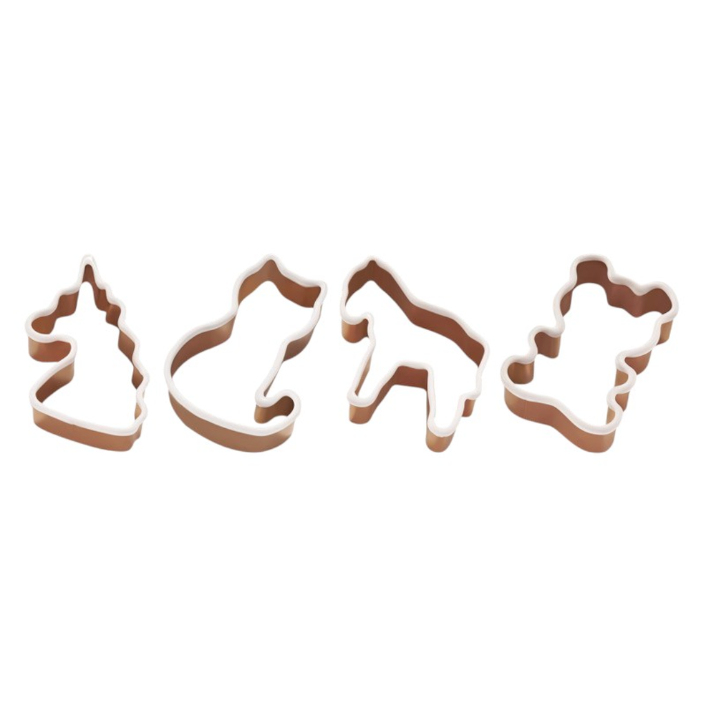 Set de 4 forme de taiat biscuiti LURCH din otel inoxidabil, modele animale (unicorn, pisica, cal, urs)