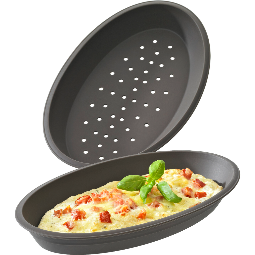 [LUR.0005] Set de 2 forme pentru pizza LURCH FlexiForm din silicon platinat premium, culoare maro