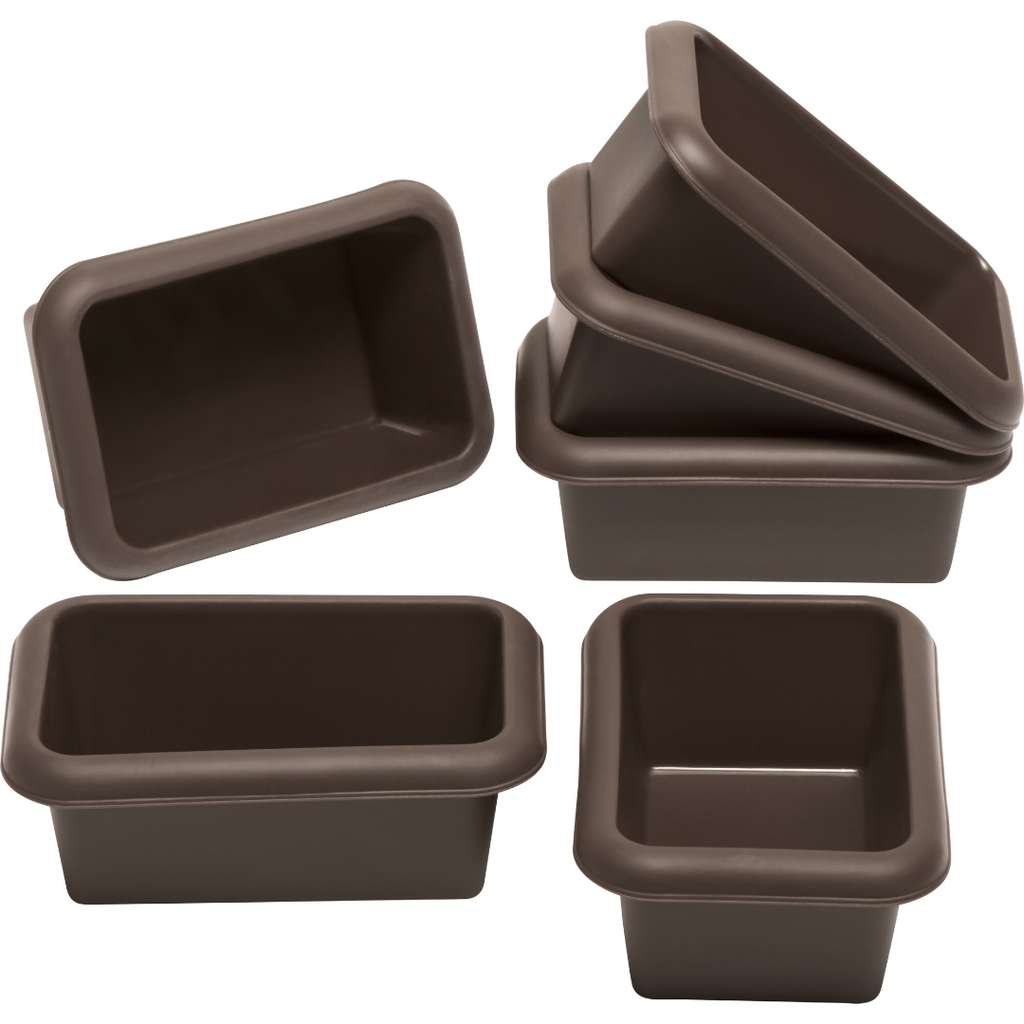 [LUR.0006] Set de 6 forme LURCH FlexiForm Mini Batzen din silicon platinat, culoare maro