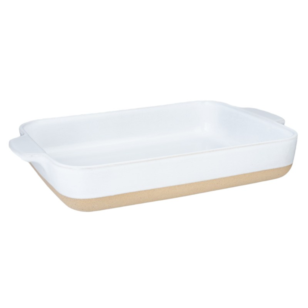 LURCH Terra Nova Vas din ceramica L 36x25,8x6,6cm, alb/crem