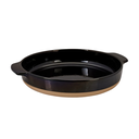 LURCH Terra Nova vas din ceramica rotunda D26x5cm negru/crem