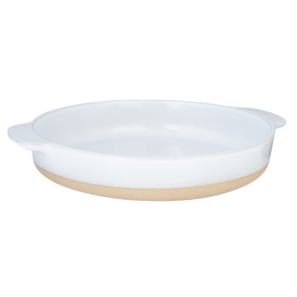 LURCH Terra Nova vas din ceramica rotunda D26x5cm alb/crem