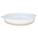 LURCH Terra Nova vas din ceramica rotunda D26x5cm alb/crem