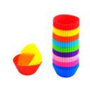 Set de 6 forme din silicon pentru briose, cupcakes si muffins – 7 cm