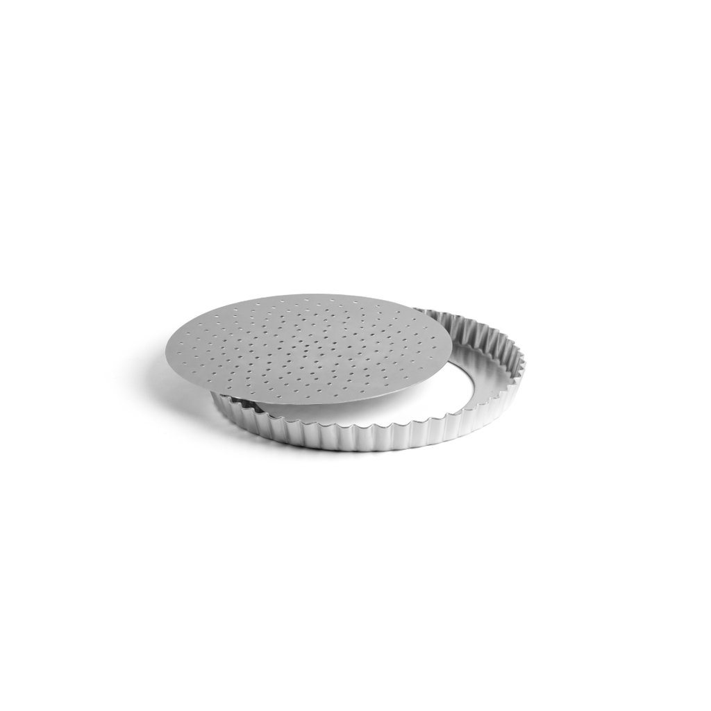 Tava rotunda, canelata prevazuta cu gauri si fund detasabil, 24 cm