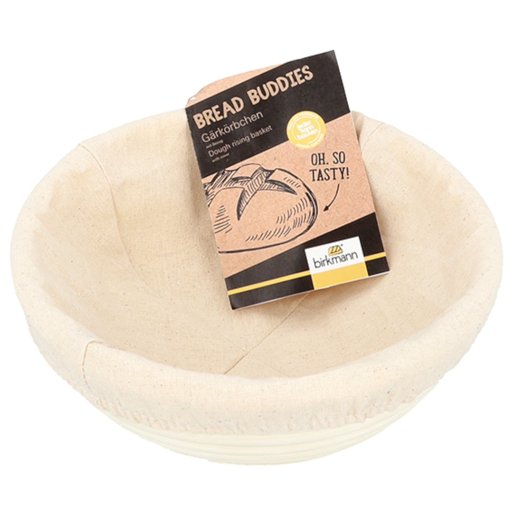 [RBV.0053] Cos de rachita Bread Buddies pentru dospit, rotund 20 x 8,5 cm cu panza de protectie