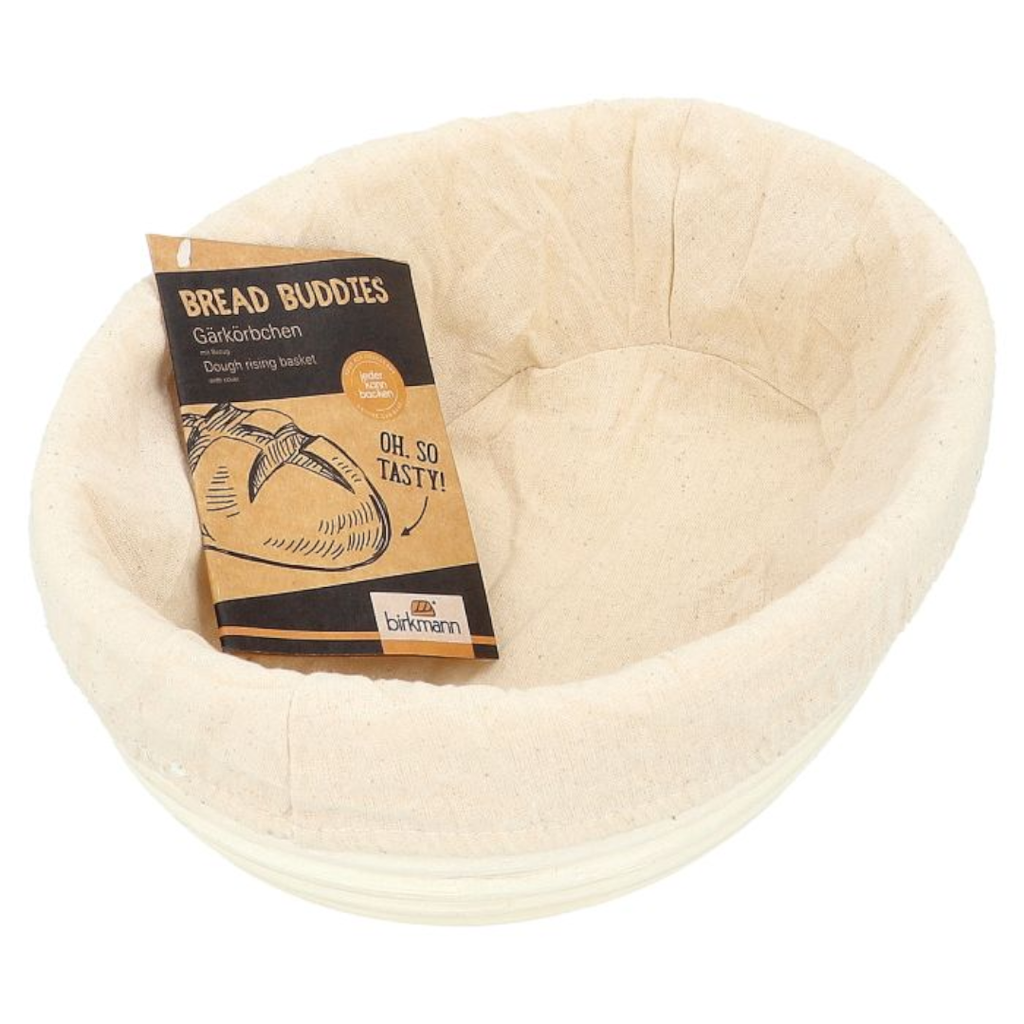 [RBV.0054] Cos de rachita Bread Buddies pentru dospit, oval 24,5 x 18,5 cm, cu panza de protectie