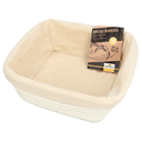 Cos de rachita Bread Buddies pentru dospit, patrat,  25 x 25 cm, cu panza de protectie