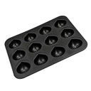 Tava pentru nuci 12 forme CHEFMADE Black