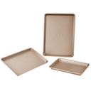 Set de 3 Tavi de Copt Antiaderente din Otel Carbon