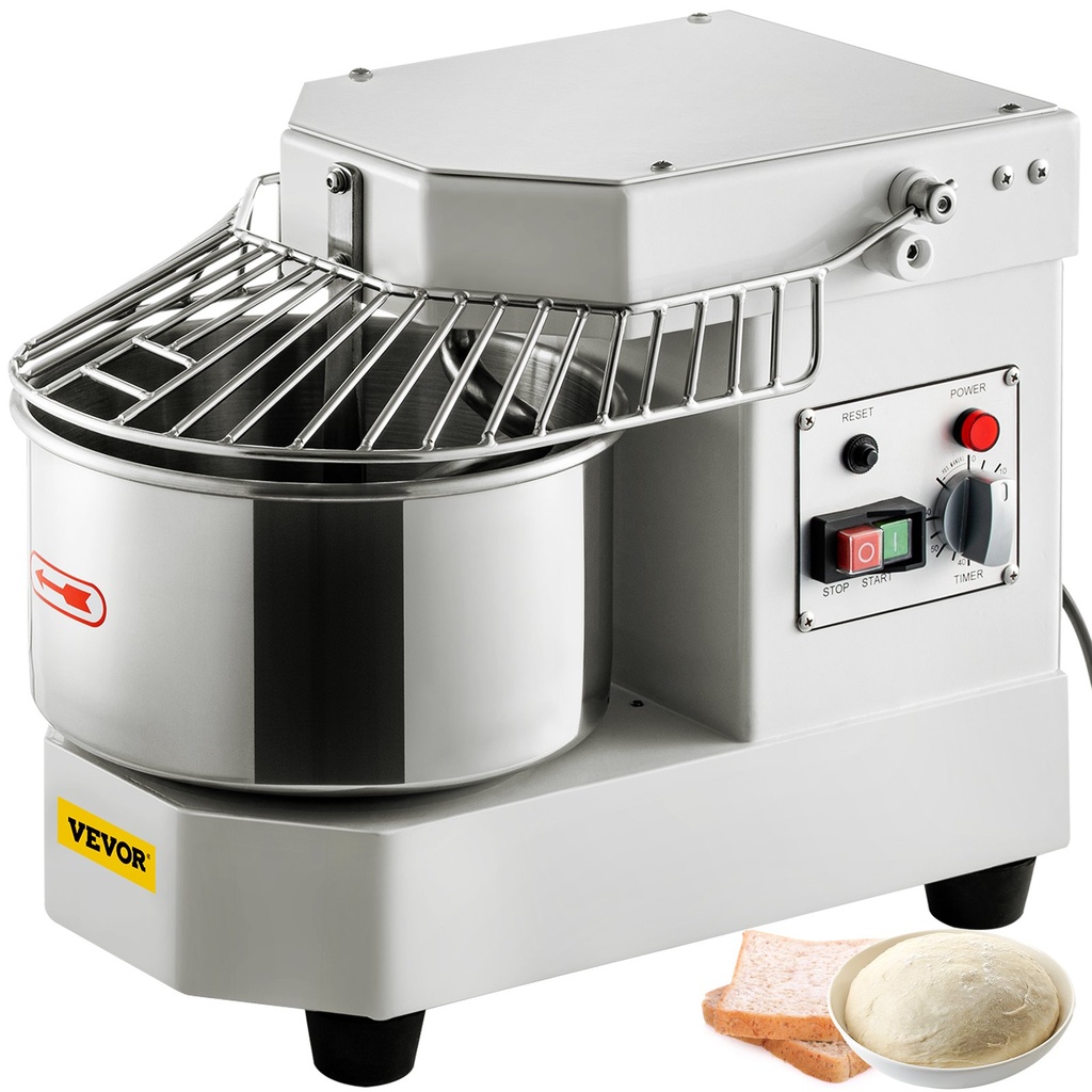 Mixer Profesional pentru Aluat cu Bol Inox 8L - VEVOR
