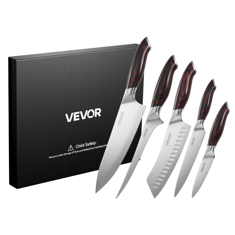 [VEV.0035] Set 5 cutite bucatarie otel inoxidabil - taiere profesionala si ergonomica