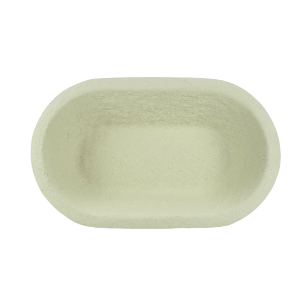 [BPL.0012] Cos de pulpa lemn pentru dospit, oval, 1Kg, 29,5x14x7cm
